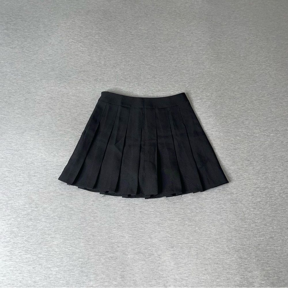SHEIN Women's Tartan Pleated Mini Skirt